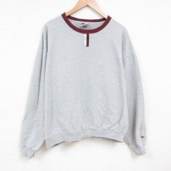 XL★古着 チャンピオン Champion 長袖 スウェット メンズ 00年代 00s 無地 大きいサイズ クルーネック グレー 霜降り 【spe】 25apr01 中古 スエット トレーナー トップス