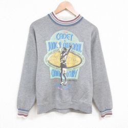 L★古着 ジャージーズ 長袖 スウェット メンズ 90年代 90s レスリング クルーネック グレー 霜降り 25apr02 中古 スエット トレーナー トップス
