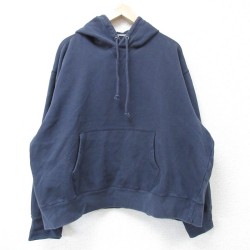 【50%OFF】XL★古着 オールドネイビー 長袖 スウェット パーカー メンズ 00年代 00s 無地 大きいサイズ 紺 ネイビー 25apr04 中古 スエット トレーナー トップス