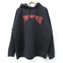 【50%OFF】XL★古着 長袖 スウェット パーカー メンズ 00年代 00s FRIGHT FEST ハロウィン 大きいサイズ 黒 ブラック 25apr04 中古 スエット トレーナー トップス