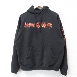 M★古着 長袖 ロック バンド スウェット パーカー メンズ モーションレスインホワイト 黒 ブラック 【spe】 25apr04 中古 スエット トレーナー トップス