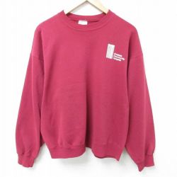 【50%OFF】XL★古着 ヘインズ Hanes 長袖 スウェット メンズ 00年代 00s チェルシー 病院 クルーネック エンジ 25apr07 中古 スエット トレーナー トップス