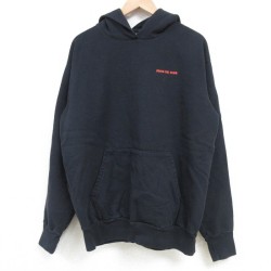 【50%OFF】L★古着 長袖 スウェット パーカー メンズ SOHO SKI CLUB コットン 黒 ブラック 25apr08 中古 スエット トレーナー トップス