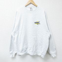 【50%OFF】XL★古着 フルーツオブザルーム 長袖 スウェット メンズ 00年代 00s WORC 大きいサイズ クルーネック 薄グレー 霜降り 25apr08 中古 スエット トレーナー トップス