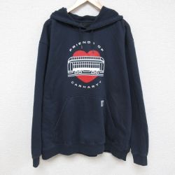 XL★古着 カーハート Carhartt 長袖 スウェット パーカー メンズ ハート バス 大きいサイズ 濃紺 ネイビー 25apr08 中古 スエット トレーナー トップス
