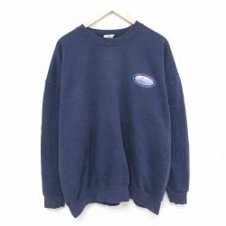 【50%OFF】XL★古着 リー Lee 長袖 スウェット メンズ 00年代 00s ロブスター メイン 大きいサイズ クルーネック 紺 ネイビー 25apr09 中古 スエット トレーナー トップス