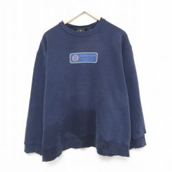 XL★古着 アメリカンイーグル American Eagle 長袖 スウェット メンズ ホッケー ボロ クルーネック 紺 ネイビー 25apr09 中古 スエット トレーナー トップス