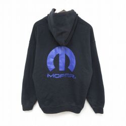 L★古着 長袖 スウェット パーカー メンズ Mopar 黒 ブラック 25apr09 中古 スエット トレーナー トップス