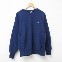【50%OFF】XL★古着 リー Lee 長袖 スウェット メンズ 90年代 90s Southern Company クルーネック USA製 紺 ネイビー 25apr12 中古 スエット トレーナー トップス