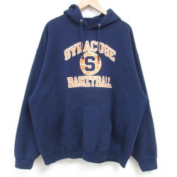 XL★古着 ジャージーズ 長袖 スウェット パーカー メンズ 00年代 00s シラキュース バスケットボール 大きいサイズ 紺 ネイビー 25apr11 中古 スエット トレーナー トップス