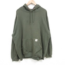 【50%OFF】XL★古着 エディーバウアー Eddie Bauer 長袖 スウェット パーカー メンズ 無地 大きいサイズ 緑 グリーン 【spe】 25apr14 中古 スエット トレーナー トップス
