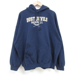 XL★古着 長袖 スウェット パーカー メンズ 00年代 00s トリシティダストデビルズ 大きいサイズ 紺 ネイビー 25apr14 中古 スエット トレーナー トップス