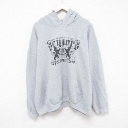 XL★古着 長袖 スウェット パーカー メンズ 00年代 00s ドラゴン 大きいサイズ グレー 霜降り 25apr14 中古 スエット トレーナー トップス