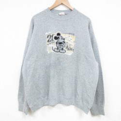 【50%OFF】00s 長袖スウェット ディズニー グレー XL | 古着