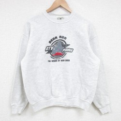 L★古着 リー Lee 長袖 スウェット メンズ 00年代 00s ATV PARK クルーネック 薄グレー 霜降り 25apr15 中古 スエット トレーナー トップス