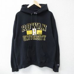 L★古着 チャンピオン Champion 長袖 スウェット パーカー メンズ ローワン 大学 黒 ブラック 25apr15 中古 スエット トレーナー トップス