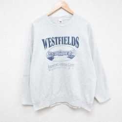 【50%OFF】フルーツオブザルーム 90s 長袖スウェット ワシントン グレー XL | 古着