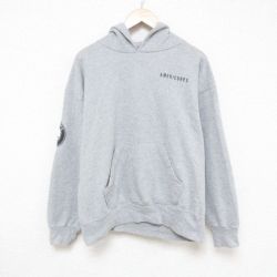L★古着 長袖 スウェット パーカー メンズ 90年代 90s AMERICORPS USA製 グレー 霜降り 25apr15 中古 スエット トレーナー トップス