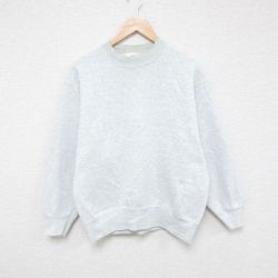 M★古着 フルーツオブザルーム 長袖 スウェット メンズ 90年代 90s 無地 クルーネック USA製 薄グレー 霜降り 25apr15 中古 スエット トレーナー トップス