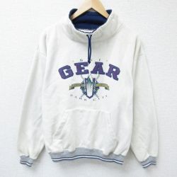 ギア 00s 長袖スウェット モックネック ホワイト L | 古着