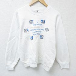 M★古着 フルーツオブザルーム 長袖 スウェット メンズ 90年代 90s 子供 ラグラン クルーネック USA製 白 ホワイト 25apr16 中古 スエット トレーナー トップス