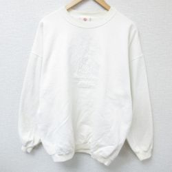 XL★古着 長袖 スウェット メンズ 00年代 00s ソルトレイク オリンピック 刺繍 大きいサイズ クルーネック 白 ホワイト 25apr16 中古 スエット トレーナー トップス