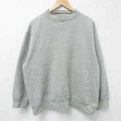 【50%OFF】XL★古着 長袖 スウェット メンズ 00年代 00s 無地 モックネック ハイネック ベージュ カーキ 25apr18 中古 スエット トレーナー トップス