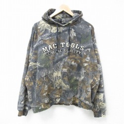 【20%OFF】XL★古着 長袖 スウェット パーカー メンズ MAC TOOLS 刺繍 大きいサイズ コットン グレー他 迷彩 25apr21 中古 スエット トレーナー トップス