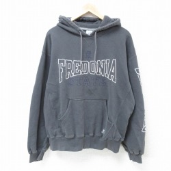 XL★古着 ラッセル 長袖 スウェット パーカー メンズ 00年代 00s FREDONIA グレー 25apr21 中古 スエット トレーナー トップス