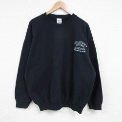 【50%OFF】XL★古着 長袖 スウェット メンズ 00年代 00s TRI COUNTY 大きいサイズ クルーネック 黒 ブラック 25apr21 中古 スエット トレーナー トップス