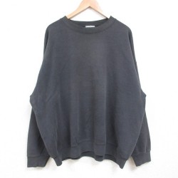 XL★古着 リー 長袖 スウェット メンズ 90年代 90s 無地 大きいサイズ クルーネック USA製 黒 ブラック 【spe】 25may02 中古 スエット トレーナー トップス