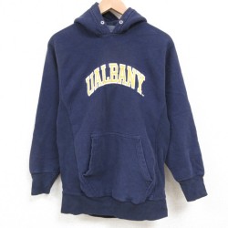 S★古着 STEVE&BARRYS 長袖 スウェット パーカー メンズ 00年代 00s オールバニー 紺 ネイビー 25may02 中古 スエット トレーナー トップス