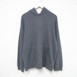 【50%OFF】XL★古着 オールドネイビー 長袖 スウェット パーカー メンズ 無地 大きいサイズ コットン グレー 25may09 中古 スエット トレーナー トップス