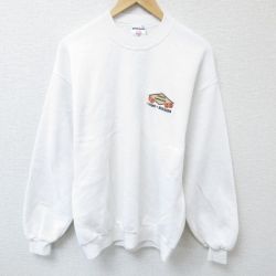 【50%OFF】L★古着 ジャージーズ 長袖 スウェット メンズ 00年代 00s カジノ サイコロ クルーネック 白 ホワイト 25may22 中古 スエット トレーナー トップス