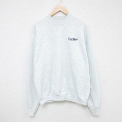 【50%OFF】XL★古着 フルーツオブザルーム 長袖 スウェット メンズ 00年代 00s Claridge モックネック ハイネック 薄グレー 霜降り 25may23 中古 スエット トレーナー トップス
