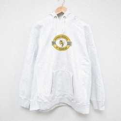 L★古着 長袖 スウェット パーカー メンズ ジョージア工科大学 薄グレー 霜降り 25may23 中古 スエット トレーナー トップス