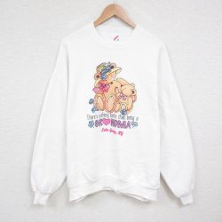 ジャージーズ 90s 長袖スウェット クマ ホワイト XL | 古着
