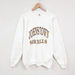 【50%OFF】L★古着 フルーツオブザルーム 長袖 スウェット メンズ 90年代 90s JOHN クルーネック USA製 白 ホワイト 25may27 中古 スエット トレーナー トップス