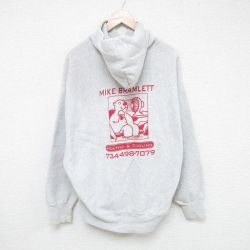 XL★古着 リー Lee 長袖 スウェット パーカー メンズ 00年代 00s クマ 大きいサイズ グレー 霜降り 25may28 中古 スエット トレーナー トップス