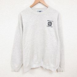 XL★古着 リー Lee 長袖 スウェット メンズ 90年代 90s トラ 大きいサイズ クルーネック USA製 薄グレー 霜降り 25may28 中古 スエット トレーナー トップス