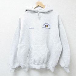【50%OFF】XL★古着 ジャージーズ 長袖 スウェット パーカー メンズ 90年代 90s アムステルダム USA製 薄グレー 霜降り 25may30 中古 スエット トレーナー トップス