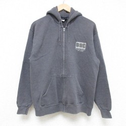 【50%OFF】M★古着 ジャンスポーツ 長袖 フルジップ スウェット パーカー メンズ 00年代 00s SSC 濃グレー 霜降り 25may31 中古 スエット トレーナー トップス