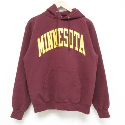 M★古着 チャンピオン champion 長袖 スウェット パーカー メンズ 00年代 00s ミネソタ エンジ 25may31 中古 スエット トレーナー トップス