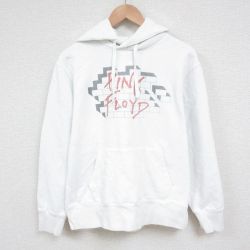 XL★古着 長袖 ロック バンド スウェット パーカー メンズ ピンクフロイド 白 ホワイト 25jun02 中古 スエット トレーナー トップス