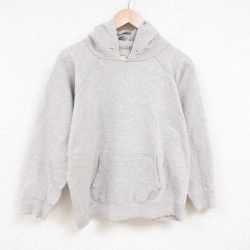 XL★古着 チャンピオン champion 長袖 スウェット パーカー メンズ 70年代 70s 無地 ラグラン USA製 グレー 霜降り 【spe】 25jun04 中古 スエット トレーナー トップス