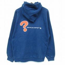 XL★古着 ヘインズ Hanes 長袖 スウェット パーカー メンズ メッセージ 大きいサイズ 紺 ネイビー 25oct03 中古 スエット トレーナー トップス