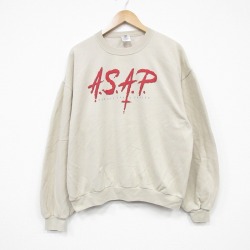 00s 長袖スウェット ASAP ベージュ XL | 古着