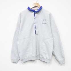 XL★古着 Wear Guard 長袖 スウェット メンズ 00年代 00s ANGB 襟付き 薄グレー 霜降り 25oct02 中古 スエット トレーナー トップス