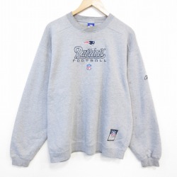 【50%OFF】リーボック 00s 長袖スウェット NFL ニューイングランドペイトリオッツ グレー XL | 古着