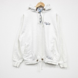 XL★古着 長袖 ハーフジップ スウェット パーカー メンズ 90年代 90s ケープコッド 大きいサイズ 白 ホワイト 25nov05 中古 スエット トレーナー トップス